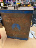 Vtg Capital Motor Oil Gas tin Can 2 gallon Faded Petroliana!