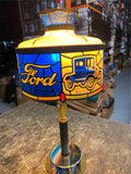Vtg Ford Tiffany Dealer Promo Display Sign Table Lamp 70's Store Fixture Auto!