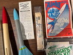 VTG Made in USA Lot of 2 Estes Rocket Model Kit sets: Screaming Eagle The Alpha