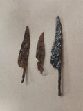 BC AD Medieval Iron Knives Leaf Blade Twisted Tang Dagger Spear Point Italy