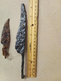 BC AD Medieval Iron Knives Leaf Blade Twisted Tang Dagger Spear Point Italy