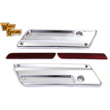 Wyatt Gatling Chrome Saddlebag Latch Cover Set Harley FLT 93-13