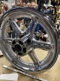 NOS 6 Spoke Mag Wheel Harley 3.00x16 Thunder air Star Chrome Dyna Softail OEM 00