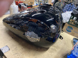 Harley Road King FLHR Vivid Black Fuel Gas Tank Emblems 2008+ Clean Factory pain