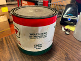 Vintage Made In USA Wolf's Head Lube Super-Duty Wheel Bearing 5lb Can