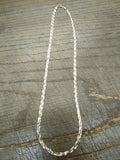 14K Rose Yellow White Gold Flat Braided Herring Bone 3 Strand 16" Necklace Italy