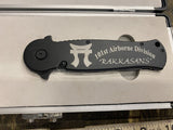 101st Airborne Division RAKKASANS Folding Knife Case Military Air force Collecti