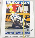 Vintage Classic Motorcycle racing Isle Of Man Poster gamma tz h2 h1 22x25 1988