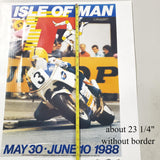 Vintage Classic Motorcycle racing Isle Of Man Poster gamma tz h2 h1 22x25 1988