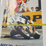 Vintage Classic Motorcycle racing Isle Of Man Poster gamma tz h2 h1 22x25 1988