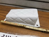 White Diamond Stitch P Pad Passenger Seat Harley chopper Bobber Motorcycle solo