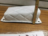 White Diamond Stitch P Pad Passenger Seat Harley chopper Bobber Motorcycle solo