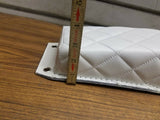 White Diamond Stitch P Pad Passenger Seat Harley chopper Bobber Motorcycle solo