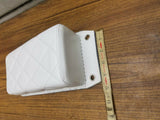 White Diamond Stitch P Pad Passenger Seat Harley chopper Bobber Motorcycle solo