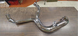 â€‹EXHAUST 2 Into 1 FLT Glide LAKE 6 SPEED 45 DEGREE  2007-2013 CHROME W/BILLET