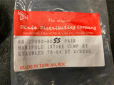 Stainless Intake Clamp Seal Set Harley Shovelhead Ironhead 1978-1984 27063-8055