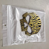 GOLD AND BLACK HARLEY DAVIDSON SKULL STICKER/EMBLEM