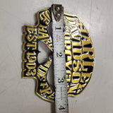 GOLD AND BLACK HARLEY DAVIDSON SKULL STICKER/EMBLEM