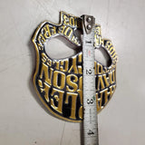 GOLD AND BLACK HARLEY DAVIDSON SKULL STICKER/EMBLEM