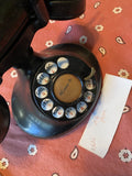 vintage black Western Electric Model 202 rotary desk telephone 1930s Collectible