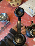 vintage black Western Electric Model 202 rotary desk telephone 1930s Collectible
