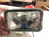 Vtg Old Skool Headlight Rectangle Harley Chopper Bobber Dual 70's Motorcycle Spr