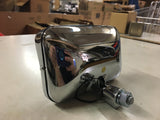 Vtg Old Skool Headlight Rectangle Harley Chopper Bobber Dual 70's Motorcycle Spr
