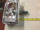 Vtg Old Skool Headlight Rectangle Harley Chopper Bobber Dual 70's Motorcycle Spr