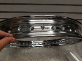 2.15x21 Drop Center 40 spoke Chrome Rim Wheel Harley Sportster Softail Dyna NEW!
