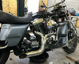 Lake 2 into 1 Turnout Header Exhaust Pipe Harley Softail Dyna Chopper Evo Twin C
