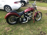 Lake 2 into 1 Turnout Header Exhaust Pipe Harley Softail Dyna Chopper Evo Twin C