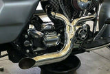 Lake 2 into 1 Turnout Header Exhaust Pipe Harley Softail Dyna Chopper Evo Twin C
