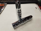 Chrome Pistol hand Grips Harley Custom Chopper 1" Softail Sportster Dyna Bagger