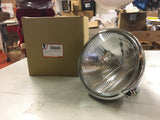 V-Twin  6-1/2" Harley-Davidson Round Spring Fork Headlamp Black 6V Bulb 49-0921