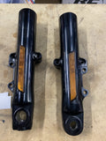 Harley Touring Black Fork Sliders 49mm OEM FLHX FLTR Street Road Glide King OEM