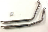 Exhaust Drag Pipes Harley Softail Heritage Fatboy FXST 1 3/4 Chrome O2 1986-06