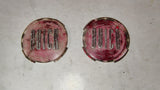 1955 Buick Hubcap Center Plastic Emblem Inserts OEM 1168185 Roadmaster Pair