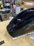 NOS OEM Harley Street Stalker Front Fender Black Red Stripe Fatboy heritage Cust