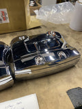 Harley Chrome Engine Rocker Box Covers 92-99 Evo Softail Touring FXR Dyna Pair