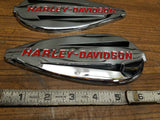 Genuine Harley Gas Tank Emblems Badges Knucklehead 1940-1946 Chrome red OEM New!