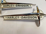 Gas Tank Emblems Badges Harley Panhead 1961-62 Chrome OEM Softail Touring Dyna
