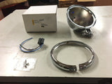 Motorcycle 5 3/4 HeadLight Bottom Mount Chrome Harley Chopper Bobber Harley Hond