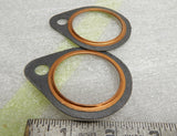 Pair Exhaust Gasket Harley Shovelhead FX FLH Wi Glide superglide Low rider 66-84