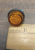 LICENSE PLATE BOLTS Amber MINI REFLECTORS Wingnut Motorcycle Harley Honda Bobber