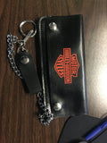 Vtg 70's Harley Davidson Leather Wallet W Chain Shovelhead Chopper Dyna FXR Bike