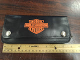 Vtg 70's Harley Davidson Leather Wallet W Chain Shovelhead Chopper Dyna FXR Bike