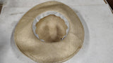 Vintage 1990s Liz Claiborne Straw Sun Hat Wide Brim Ribbon Bow Mesh Veil