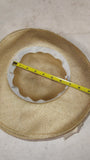 Vintage 1990s Liz Claiborne Straw Sun Hat Wide Brim Ribbon Bow Mesh Veil