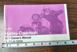 Harley Davidson OEM AMF 1977 FL/FLH Shovelhead OEM Factory Owner's Manual Book!