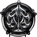 Precision Billet Air Cleaner Ace's Wild Black Harley Softail Touring Dyna Custom